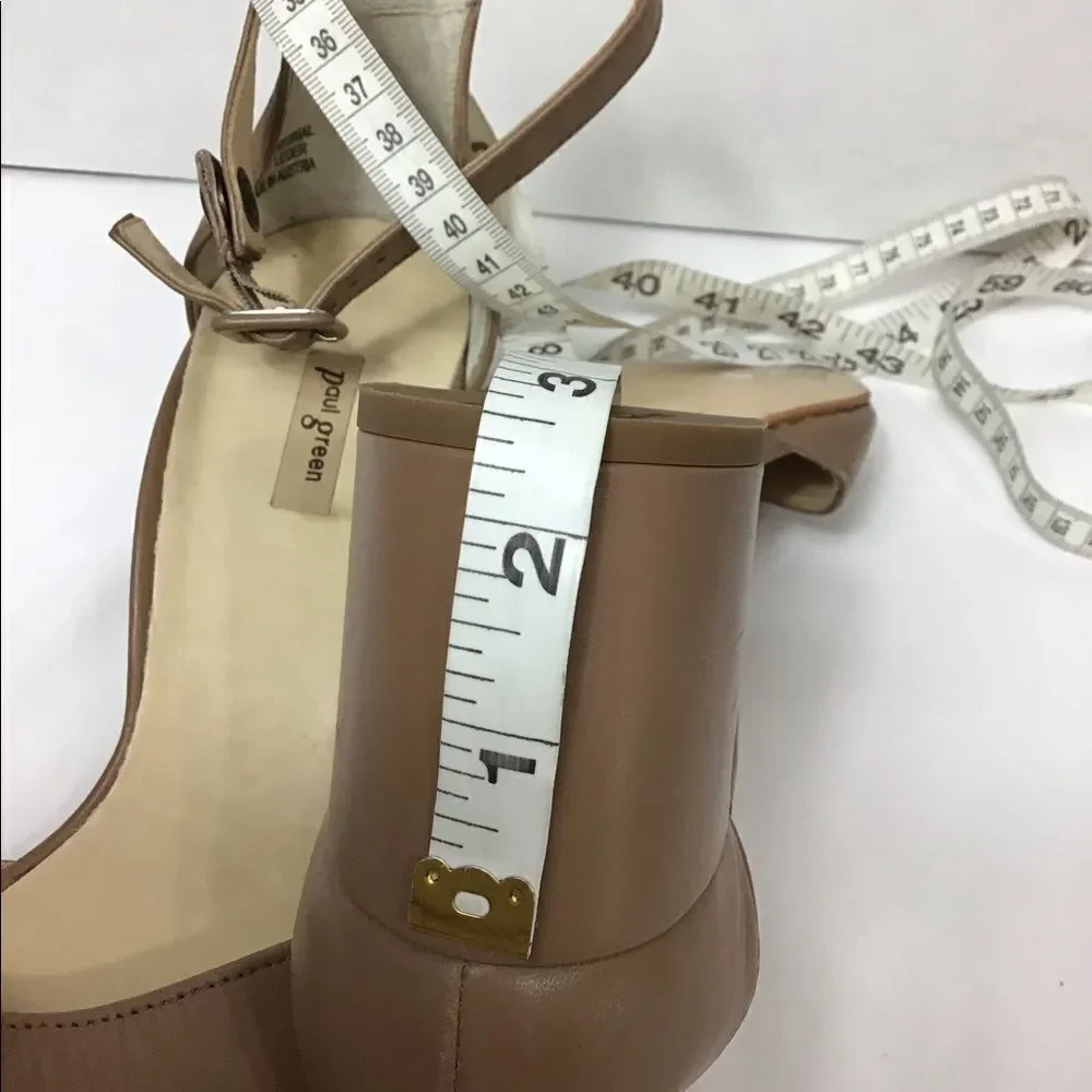 Paul Green Leather Augusta Block Heel Sandal